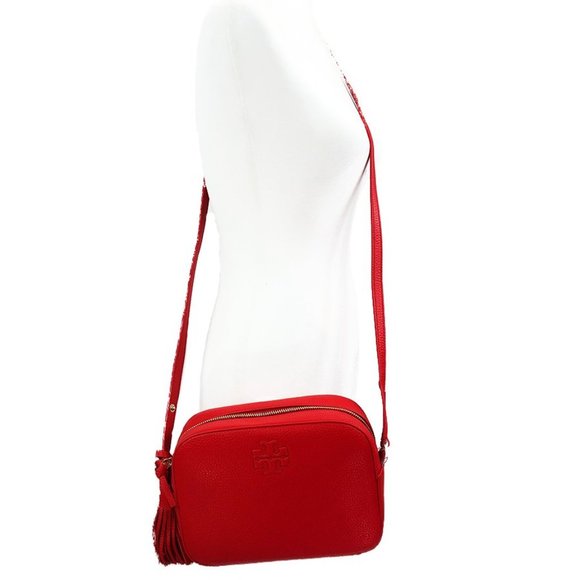 Tory Burch Thea Shoulder Bag in Brilliant Red - Picture 4 of 4